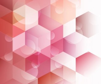 Abstract Background Bright Pink Low Poly Bokeh Decoration