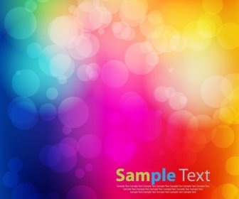 Abstract Background Colorful Bokeh Light Vector Illustration