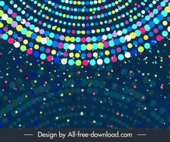Abstract Background Colorful Circles Lights Layout