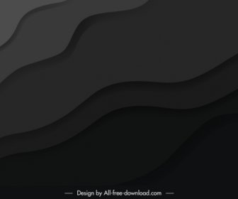 Abstract Background Dark Black Curves Sketch