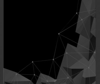 Zusammenfassung Hintergrund Dunkel 3d Geometrische Verbindung Dekor