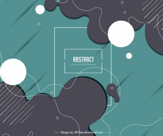 Abstract Background Flat Geometric Deformed Shapes Sketch