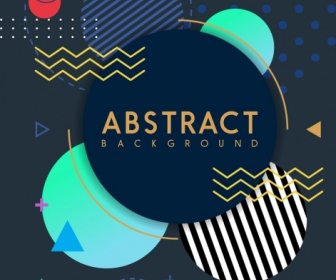 Abstract Background Geometric Circles Triangles Sketch