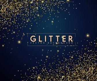 Abstrak Latar Belakang Glitter Bintik-bintik Kuning Dekorasi