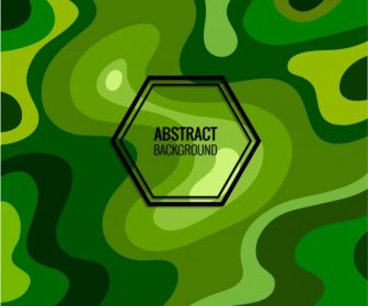 Abstract Background Green Deformed Flat Shapes Decor