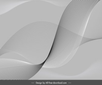 Abstract Background Grey Dynamic Lines 3d