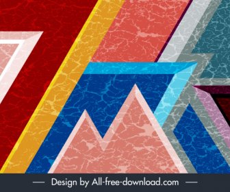 Abstract Background Modern Colorful Flat Geometric Sketch