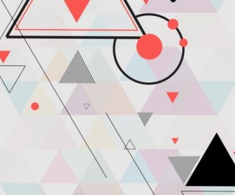 Zusammenfassung Hintergrund Modernes Design Dreiecke Kreise Dekor