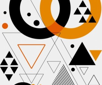 Abstract Background Modern Geometric Design Circles Triangles Decor