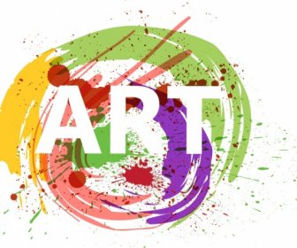 Grunge Multicolorido Abstrato Pintura Decoração
