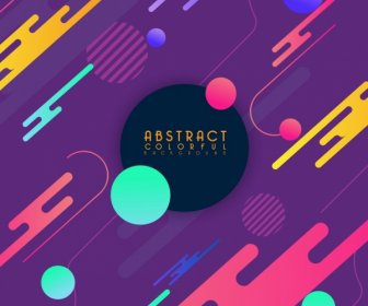 Abstract Background Multicolored Repeating Decor Circles Icons