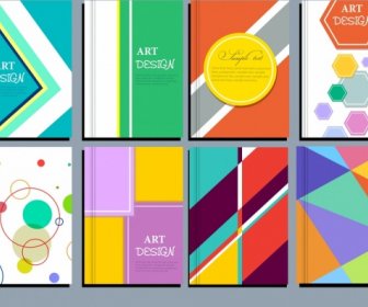 Abstrak Latar Belakang Set Colorful Geometris Desain