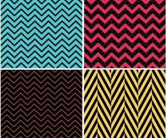 Abstract Background Sets Multicolored Decor Zigzag Lines Decor