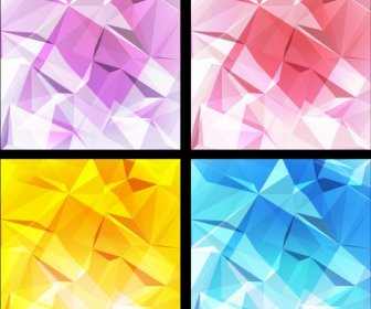 Abstract Background Sets 3d Cubic Shiny Colored Decoration