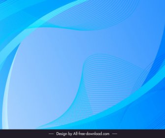 Abstract Background Template Blue Dynamic Curves Sketch