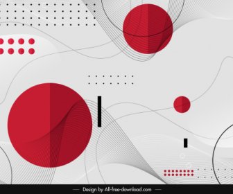 Abstract Background Template Bright Colored Geometric Decor