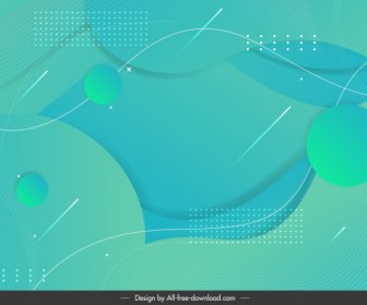 Abstract Background Template Bright Modern Green Dynamic Shapes