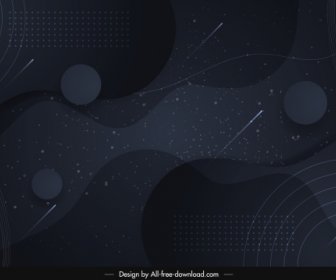 Abstract Background Template Dark Black Geometric Shapes
