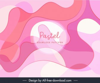 Abstract Background Template Dynamic Curves Sketch Pastel Decor