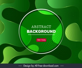 Abstract Background Template Modern Green Deformed Curves