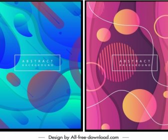 abstract background templates blue violet circles swirl ornament