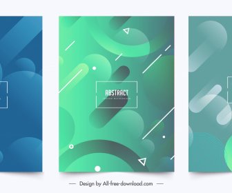 Abstract Background Templates Colored Blurred Geometric Decor