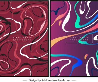 Abstract Background Templates Colored Curves Motion Decor