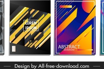 Abstract Background Templates Colored Dynamic Geometric Decor