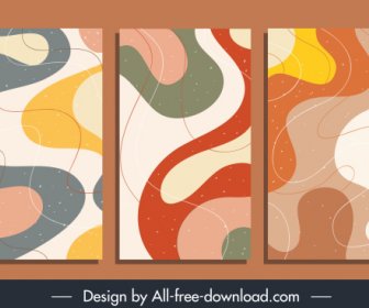 abstract background templates colorful deformed shapes sketch