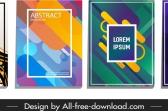 Abstract Background Templates Colorful Dynamic Geometric Decor