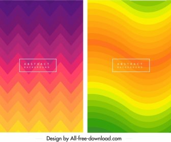Abstract Background Templates Colorful Dynamic Illusion Waves Decor