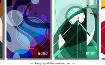 Abstract Background Templates Colorful Flat Geometric Messy Decor