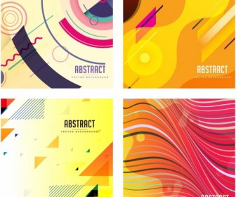 Abstract Background Templates Colorful Geometric Dynamic Design