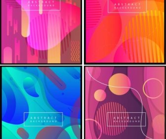Abstract Background Templates Colorful Geometric Motion Decor