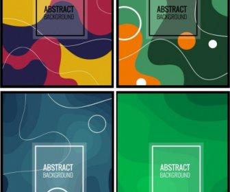Abstract Background Templates Colorful Illusion Decor