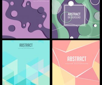 Abstract Background Templates Colorful Modern Flat Decor