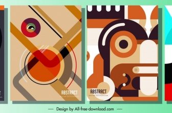 Abstract Background Templates Colorful Modern Flat Sketch