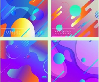 Abstract Background Templates Colorful Modern Geometric Decor