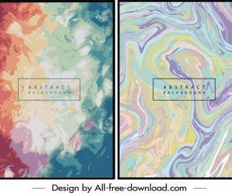 Abstract Background Templates Colorful Water Colors Decor