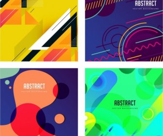 Abstract Background Templates Dark Colored Flat Geometric Decor