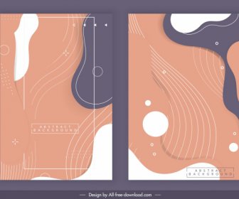 Abstract Background Templates Dynamic Swirled Deformed Shapes