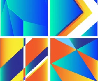 абстрактные фоновые шаблоны современного яркого красочного геометрического декора
