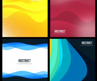Abstract Background Templates Modern Colored Curves Decor