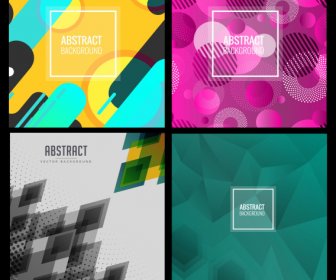 Abstract Background Templates Modern Colorful Geometric Decor