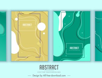 Abstract Background Templates Modern Flat Colored Deformed Shapes