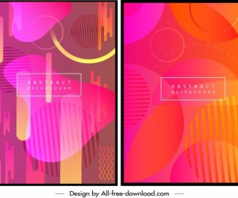 Abstract Background Templates Pink Orange Illusion Decor