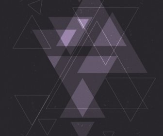 Triângulos De Abstrato Esboçar Projeto Escuro