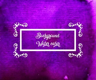 Abstract Background Violet Grunge Watercolor Design