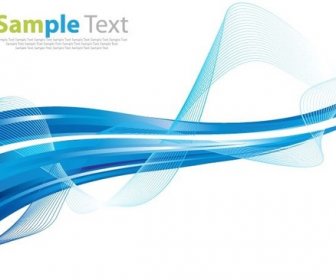Abstract Background With Blue Waves Vector Illustration