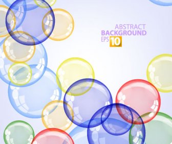 Abstract Background With Colored Bubbles Vector Graphic